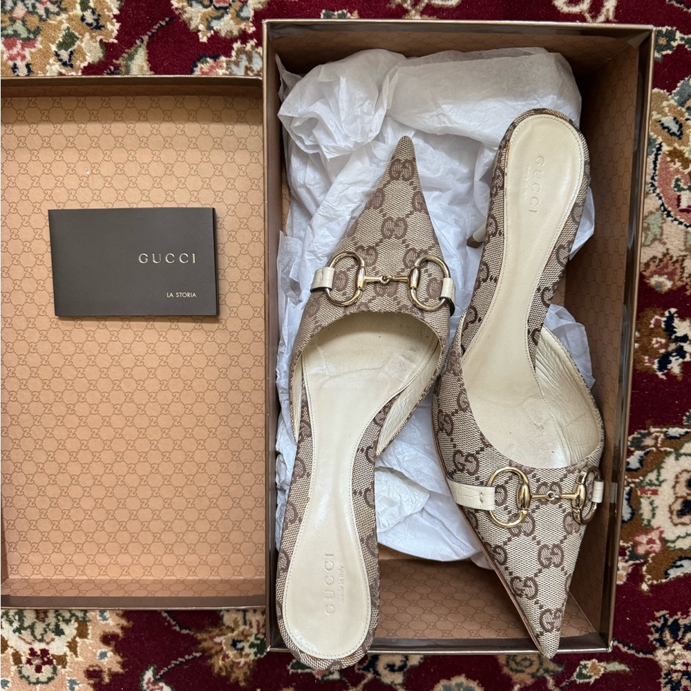🍁SOLD🍁Gucci Monogram Mules